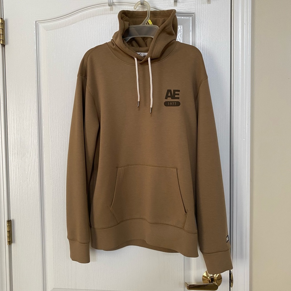 American Eagle Outfitters Brown AE Logo Pullover Hoodie